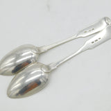 George III Aberdeen Sterling Silver Pair of Dessert Spoons Antique c1810 Scottish