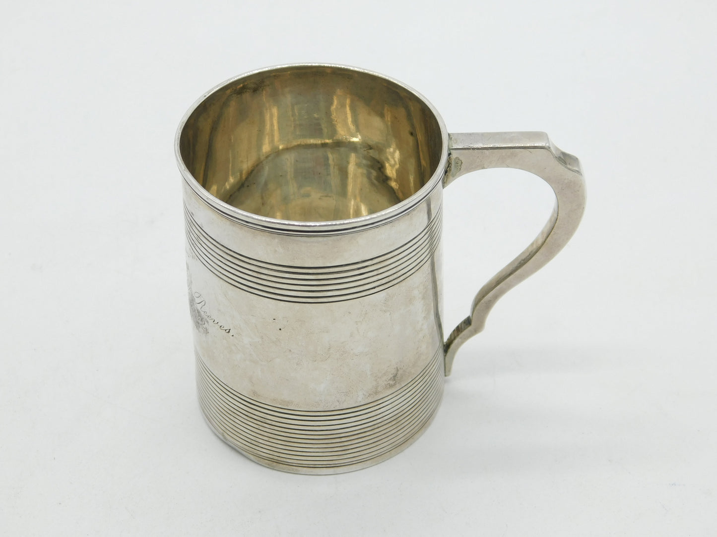 George III Sterling Silver Engraved Christening Mug Antique 1812 London