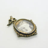 18th Century Austro-Hungarian Sterling Silver, Pearl, Turquoise Mourning Pendant c1790