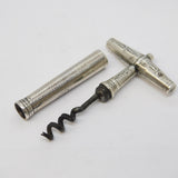George III Sterling Silver Floral Bright Cut Pocket Corkscrew Antique c1780