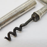 George III Sterling Silver Floral Bright Cut Pocket Corkscrew Antique c1780
