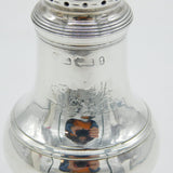 George III Sterling Silver Double Crest Muffineer Caster Antique c1760 London