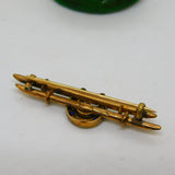 Victorian 9ct Gold, Diamond & Sapphire Horseshoe Stock Pin Brooch Antique