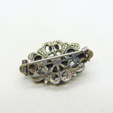 19th Century Austro-Hungarian Sterling Silver Cabochon Turquoise Brooch Antique c1860