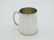 Victorian Sterling Silver Beaded Edge Christening Mug Antique 1879 London