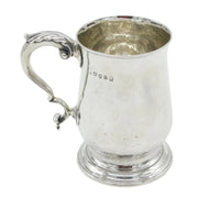 George III Sterling Silver Baluster Pint Tankard Mug Antique 1802 London