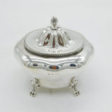 Edwardian Sterling Silver Paw-Foot Fluted Tea Caddy Antique 1905 Birmingham