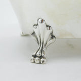 Edwardian Sterling Silver Paw-Foot Fluted Tea Caddy Antique 1905 Birmingham