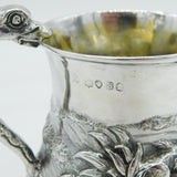 George III Sterling Silver Chased Dog, Snipe & Bird Christening Mug Antique