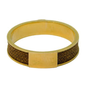 Victorian 15ct Yellow Gold Hairwork Mourning Ring Antique c1860