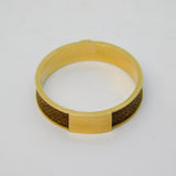 Victorian 15ct Yellow Gold Hairwork Mourning Ring Antique c1860