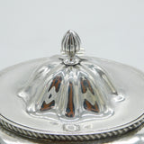 Edwardian Sterling Silver Paw-Foot Fluted Tea Caddy Antique 1905 Birmingham