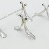 Item title Victorian Sterling Silver Scroll Pattern Knife Rests Pair 1894 Sheffield Antique