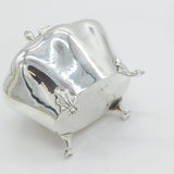 Edwardian Sterling Silver Paw-Foot Fluted Tea Caddy Antique 1905 Birmingham