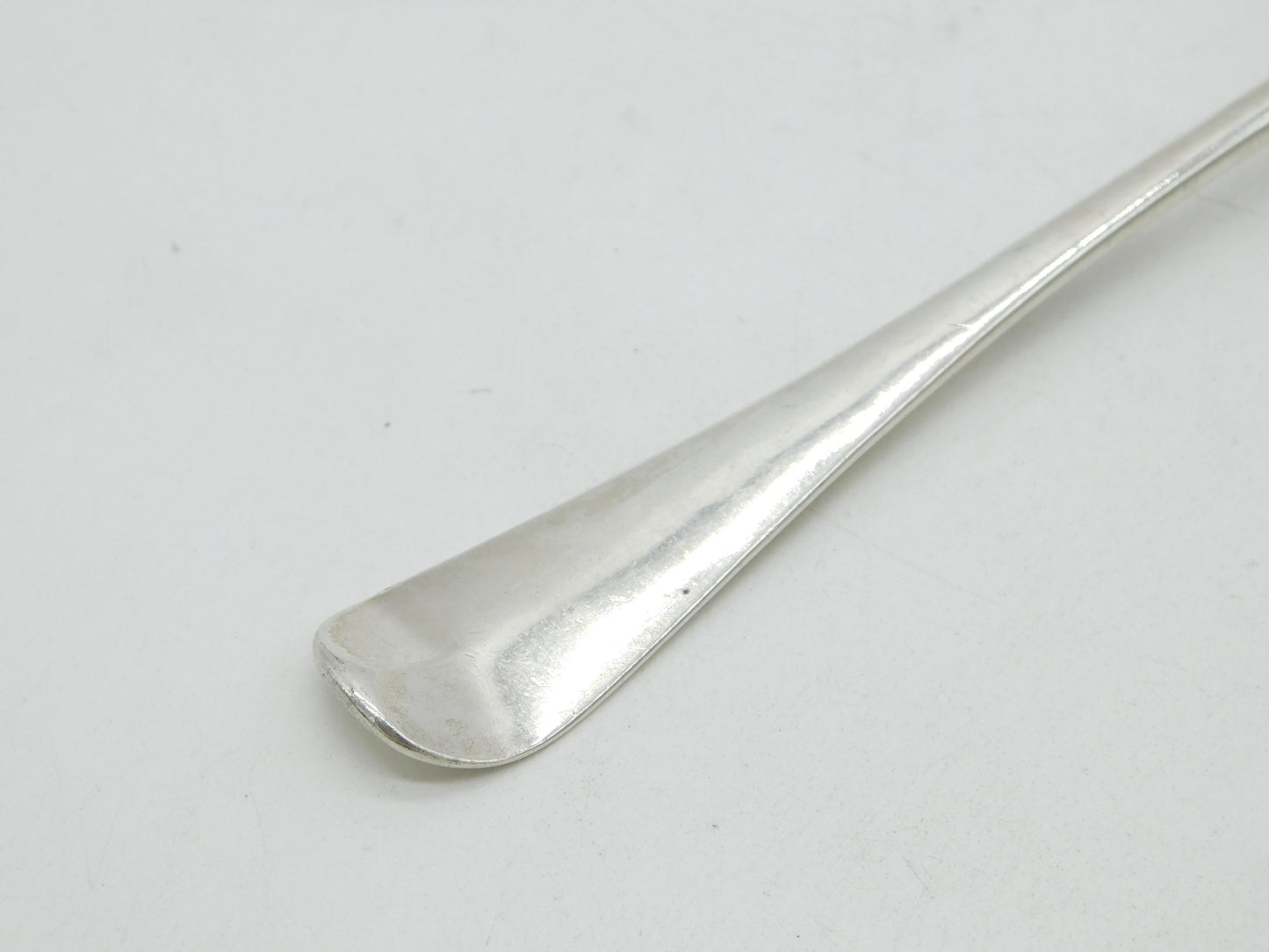 George III Sterling Silver Havovarian Pattern Serving Spoon Antique 1765 London