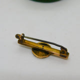 Victorian 15ct Gold, Enamel Swallow & Seed Pearl Sweetheart Brooch Antique