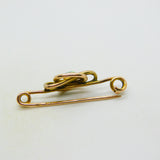 9ct Yellow Gold & Cabochon Opal Knotted Brooch Antique 1913 Chester Deco