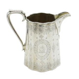 Victorian Sterling Silver Horse Crested Cream Jug Antique 1861 London