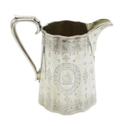 Victorian Sterling Silver Horse Crested Cream Jug Antique 1861 London