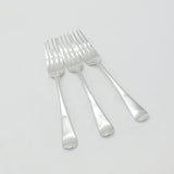 Georgian Set of 3 Sterling Silver Crested Table Forks 1831 London Antique