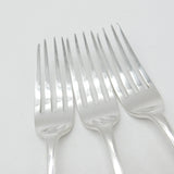 Georgian Set of 3 Sterling Silver Crested Table Forks 1831 London Antique