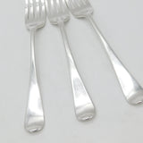 Georgian Set of 3 Sterling Silver Crested Table Forks 1831 London Antique