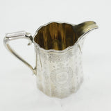 Victorian Sterling Silver Horse Crested Cream Jug Antique 1861 London