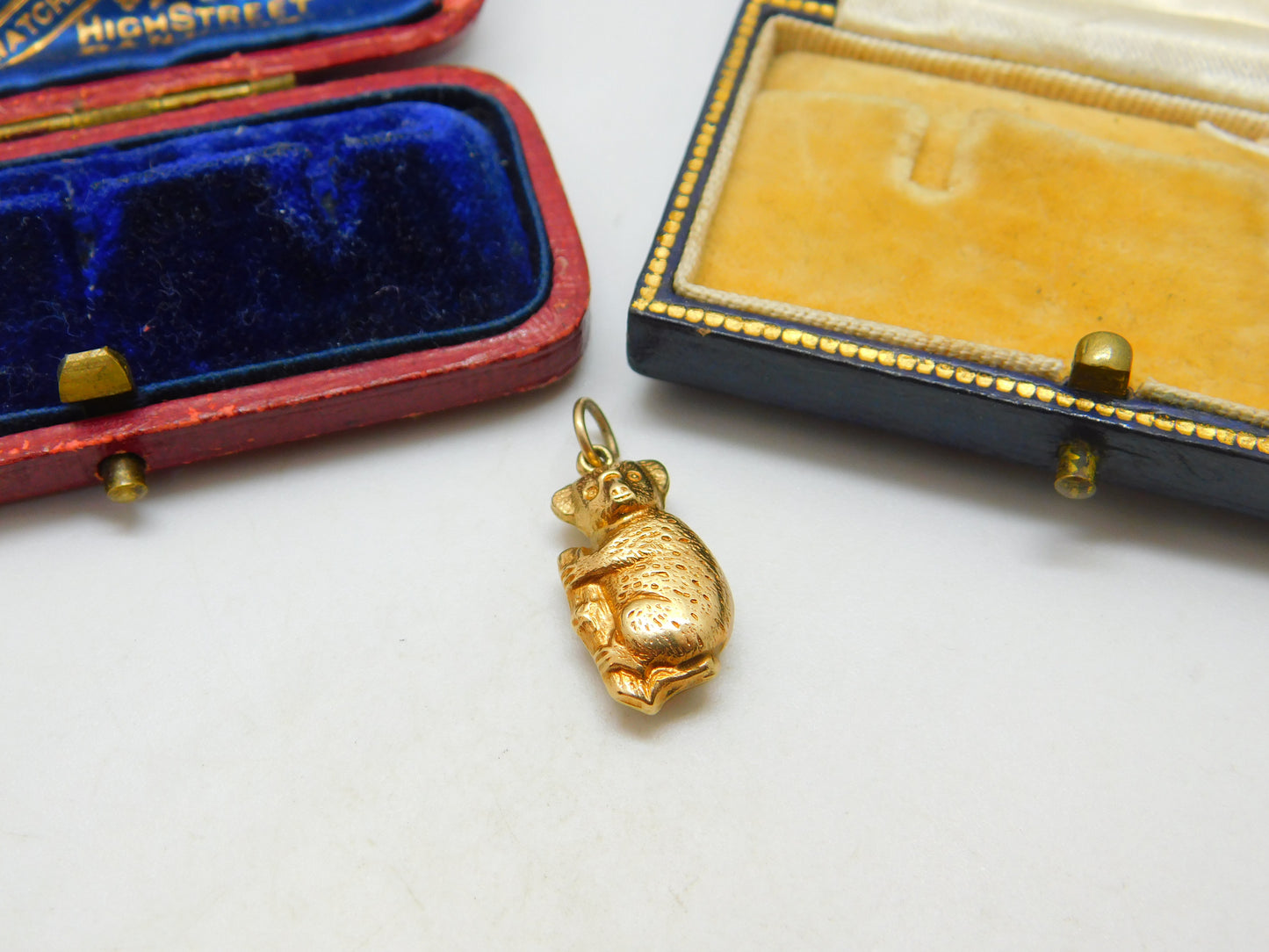 9ct Yellow Gold Australian Koala Charm Pendant Vintage 1971 Birmingham