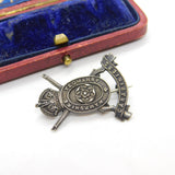 TLM Sterling Silver WWI 'Hampshire Yeomanry Carabiniers' Sweetheart Brooch c1915