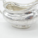 Georgian Sterling Silver Floral Pattern Cream Jug 1826 London Michael Starkey