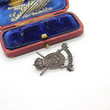 TLM Sterling Silver WWI 'Hampshire Yeomanry Carabiniers' Sweetheart Brooch c1915