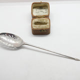 Early Georgian Sterling Silver Mote Spoon c1720 Antique George I