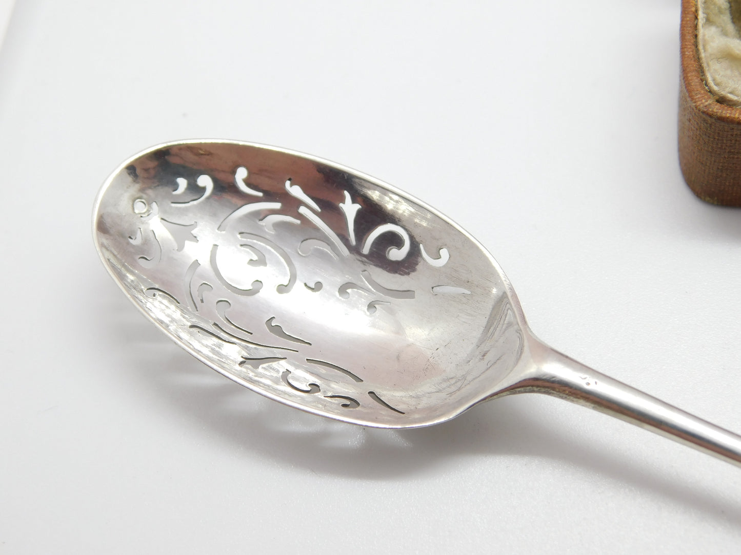 Early Georgian Sterling Silver Mote Spoon c1720 Antique George I