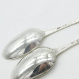 George III Pair Sterling Silver Hanoverian Servings Spoons 1766 London Antique