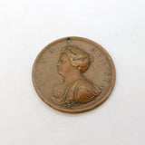 Queen Anne Copper 'Capture of Bouchain' Celebration Medal Antique 1711
