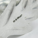 Victorian Pair of Sterling Silver Acorn Form Salt Cellars Antique Birmingham