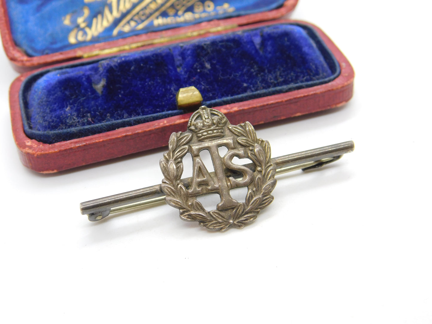 WWII Sterling Silver ATS Auxiliary Territorial Service Sweetheart Brooch c1940