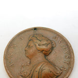 Queen Anne Copper 'Capture of Bouchain' Celebration Medal Antique 1711