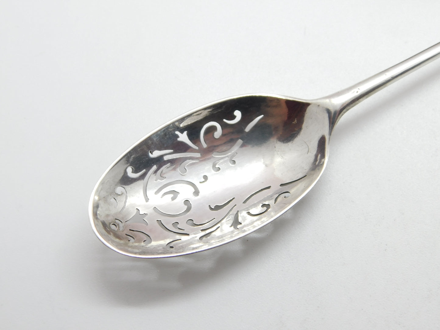 Early Georgian Sterling Silver Mote Spoon c1720 Antique George I