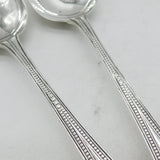 George III Sterling Silver Sailing Ship Serving Spoons Antique c1770 London