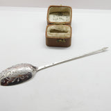 Early Georgian Sterling Silver Mote Spoon c1720 Antique George I