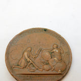 Queen Anne Copper 'Capture of Bouchain' Celebration Medal Antique 1711
