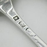 George III Sterling Silver Sailing Ship Serving Spoons Antique c1770 London