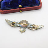 WWII Sterling Silver & Enamel RAF Wings Sweetheart Brooch Antique c1940