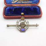 WWII Sterling Silver Royal Armoured Corps RAC Sweetheart Brooch Antique c1940
