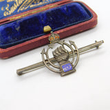 WWII Sterling Silver Royal Armoured Corps RAC Sweetheart Brooch Antique c1940
