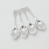 Georgian Set of Sterling Silver Queens Pattern Teaspoons 1827 Newcastle