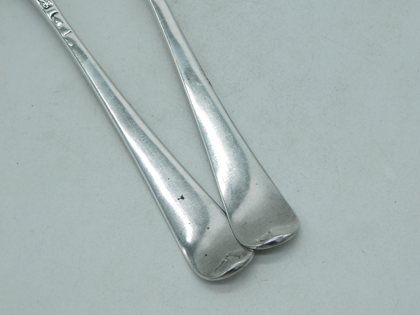 George III Sterling Silver Sailing Ship Serving Spoons Antique c1770 London