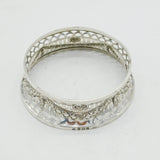 Edwardian Sterling Silver Pierced Potato Dish Ring Antique 1910 Birmingham