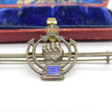 WWII Sterling Silver Royal Armoured Corps RAC Sweetheart Brooch Antique c1940